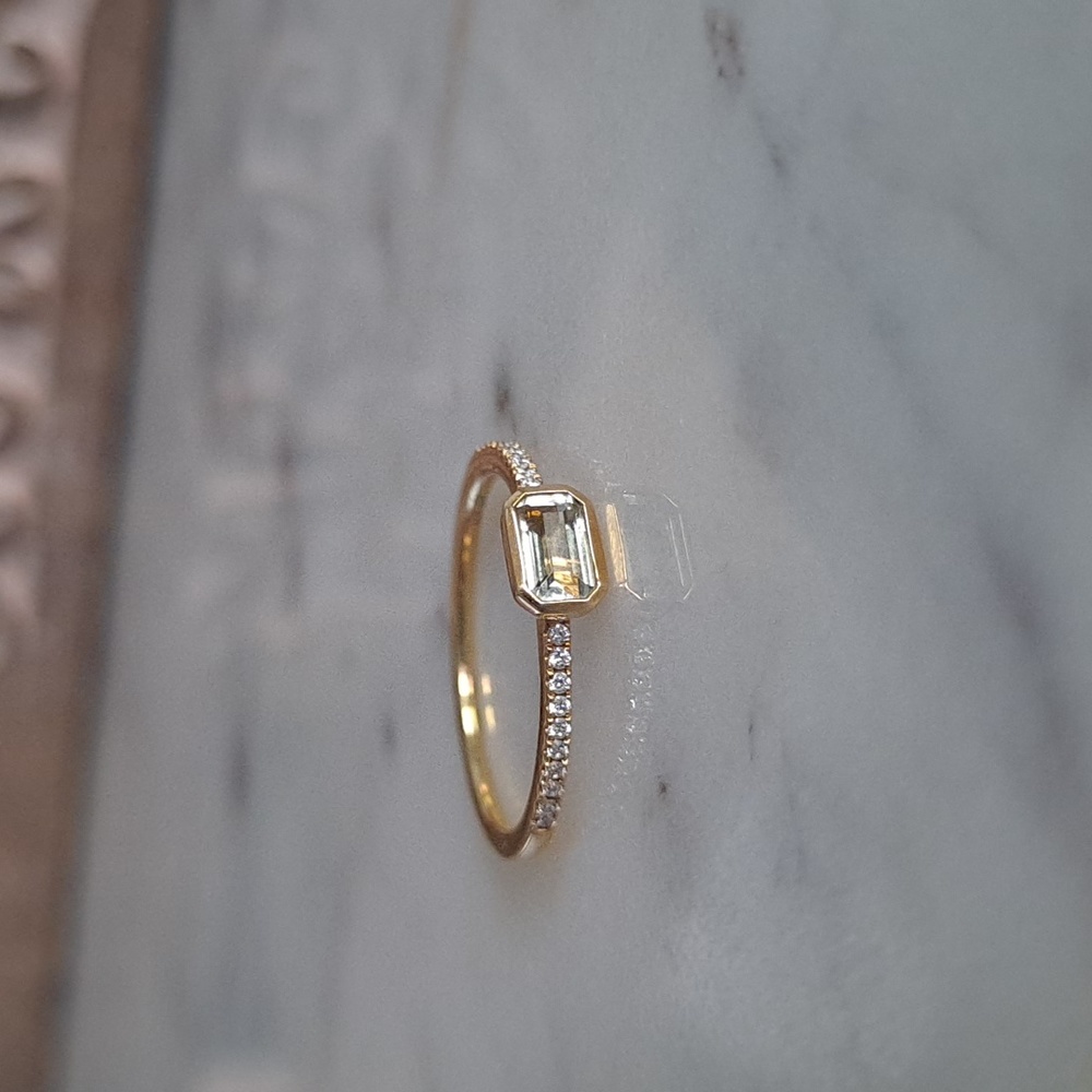 Bony Levy 18K gold prasiolite ring - Picture 7 of 16